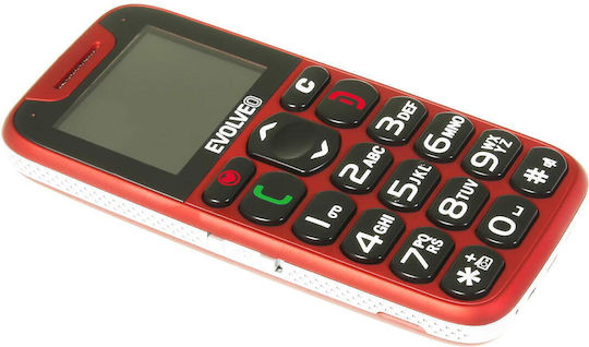 Evolveo Easyphone EP500 Single SIM Κινητό με Μεγάλα Κουμπιά Red