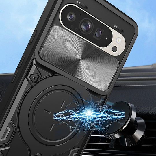Techsuit Camguard Pro Back Cover Σιλικόνης Μαύρο (Google Pixel 9 / 9 Pro)