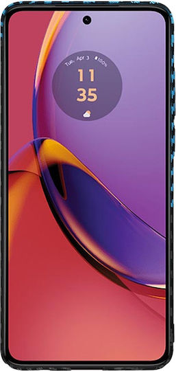 Techsuit Carbon Back Cover Σιλικόνης Μπλε (Moto G84)
