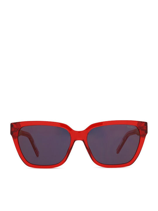 Boss Sunglasses Κόκκινα with Acetate Frame & Gray Lens