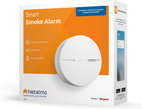 Pachet Netatmo Homekit cu Senzor Inteligent de Monoxid de Carbon și Senzor Inteligent de Fum
