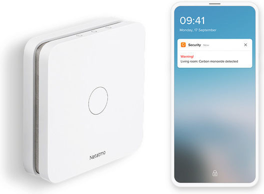 Pachet Netatmo Homekit cu Senzor Inteligent de Monoxid de Carbon și Senzor Inteligent de Fum