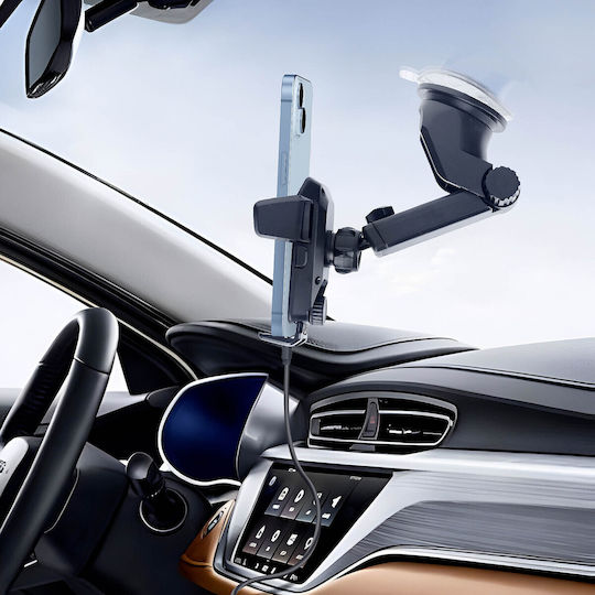 Avizar Car Mobile & Tablet Mount Smartphone Extendable Arm Suction Cup Mount Black