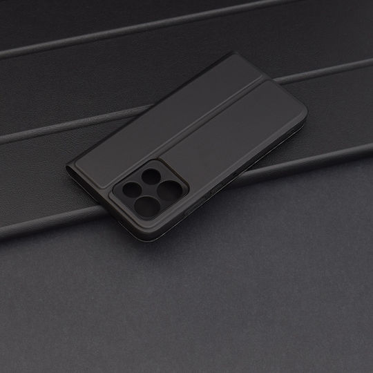 Techsuit Book Silicone / Synthetic Leather Black (Motorola Edge 50 Neo / Edge 60 Neo)