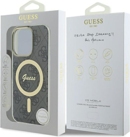 Guess IML Umschlag Rückseite Kunststoff / Silikon Schwarz (iPhone 17 Pro / iPhone 16 Pro)