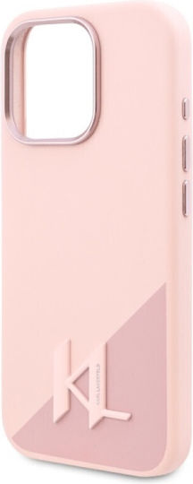 Karl Lagerfeld Case Iphone 16 Pro 6 3" Klhmp16lscmkmpcp Pink Hard Silicone Shadow Metal Initial Magsafe 3666339317980