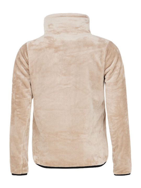 Fleece Γυναικεία Ζακέτα με Φερμουάρ Bamboobeige