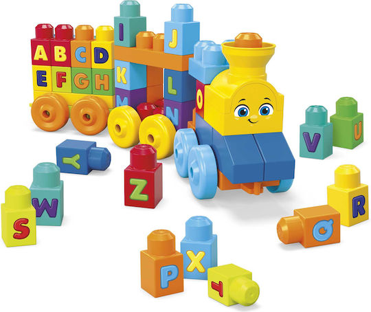 Mega Bloks Τουβλάκια A-B-C Learning Train για 1+ Έτους 50τμχ