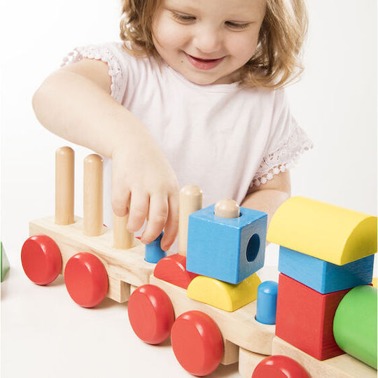 Melissa & Doug Bausteine Zug mit Bausteinen Holz