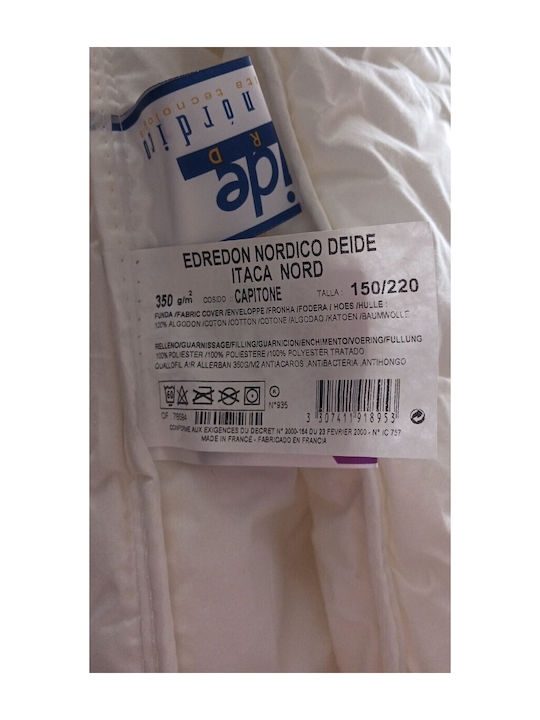Manterol Casa Πάπλωμα Μονό 150x220εκ. Λευκό 350 GSM 13.5 togs