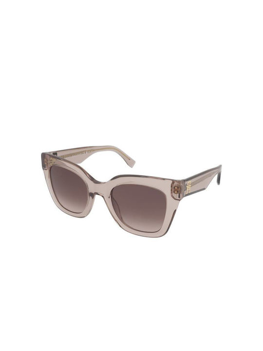 Tommy Hilfiger Women's Sunglasses with Pink Plastic Frame and Brown Gradient Lens TH2051/S FWM/HA