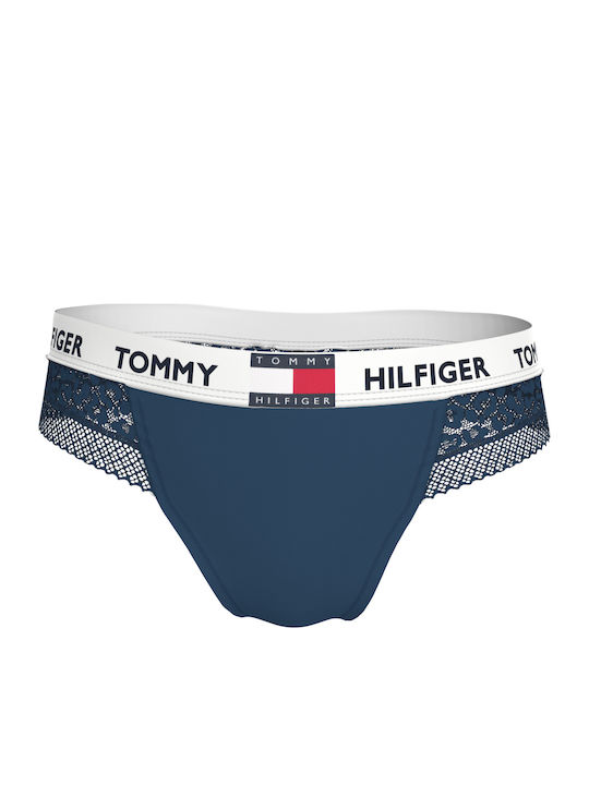 Damen Zeichenfolge mit Spitze Blue