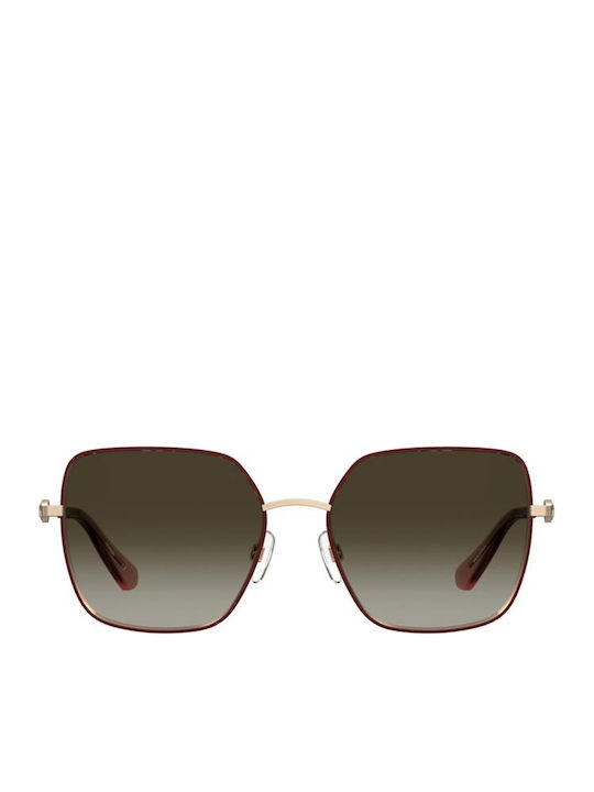 Damen Sonnenbrille mit Gold Metall Gestell und Braun Verlaufsfarbe Linse