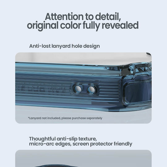 Nillkin Nature Tpu Pro Umschlag Rückseite Silikon mit Band Blau (iPhone 17 Pro Max / iPhone 17 Pro / iPhone 16 Pro Max)