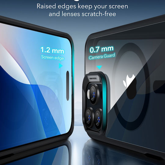ESR Classic Hybrid Halolock Umschlag Rückseite Silikon / Kunststoff 0.7mm Transparent (iPhone 17 Pro Max / iPhone 17 Pro / iPhone 16 Pro Max)
