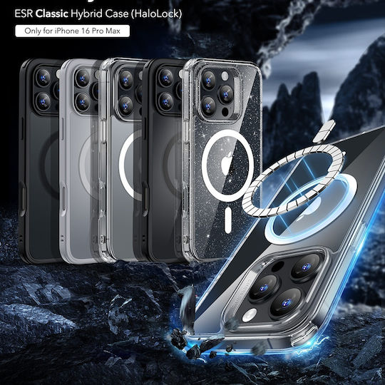 ESR Classic Hybrid Halolock Umschlag Rückseite Silikon / Kunststoff 0.7mm Transparent (iPhone 17 Pro Max / iPhone 17 Pro / iPhone 16 Pro Max)
