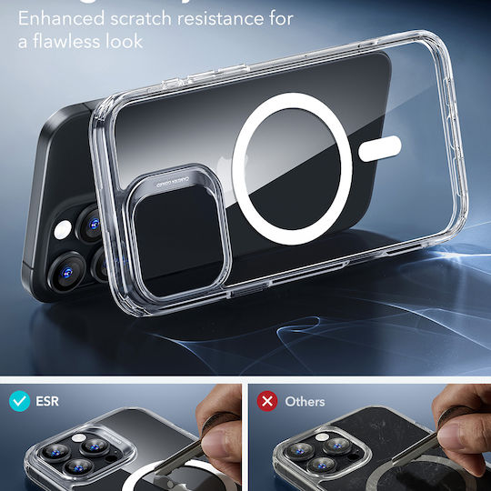 ESR Classic Hybrid Halolock Umschlag Rückseite Silikon / Kunststoff 0.7mm Transparent (iPhone 17 Pro Max / iPhone 17 Pro / iPhone 16 Pro Max)