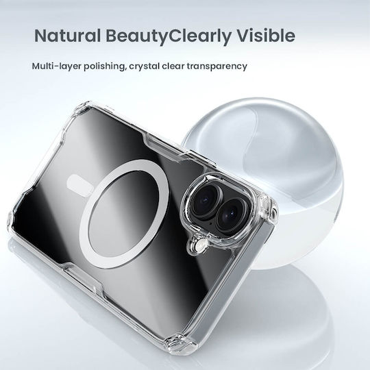 Nillkin Nature Tpu Pro Magnetic Umschlag Rückseite Silikon Blau (iPhone 16)