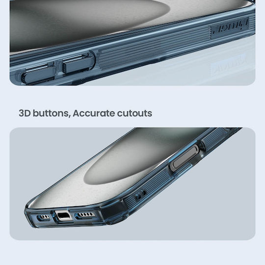 Nillkin Nature Tpu Pro Magnetic Umschlag Rückseite Silikon Blau (iPhone 16)