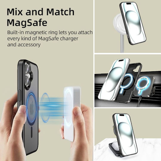 Tech-Protect Magmat Magsafe Back Cover Πλαστικό 2mm Matte Black (iPhone 16 Plus)