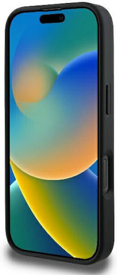 Guess Logo Back Cover Δερματίνης Μαύρο (iPhone 16 Pro Max)