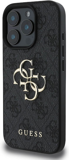 Guess Logo Back Cover Δερματίνης Μαύρο (iPhone 16 Pro Max)