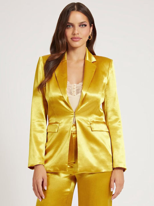 Guess Lang Damen Blazer Gelb
