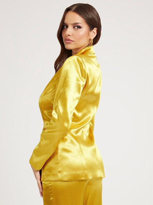 Guess Long Women's Blazer Yellow