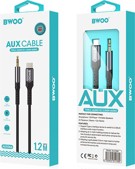 Bwoo Audio Cable Bo-aux066 Aux 3.5mm-usb-c 6933654811330