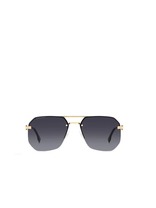 Dsquared2 Sunglasses with Gold Metal Frame and Gray Gradient Lens D2 0103/S RHL/9O