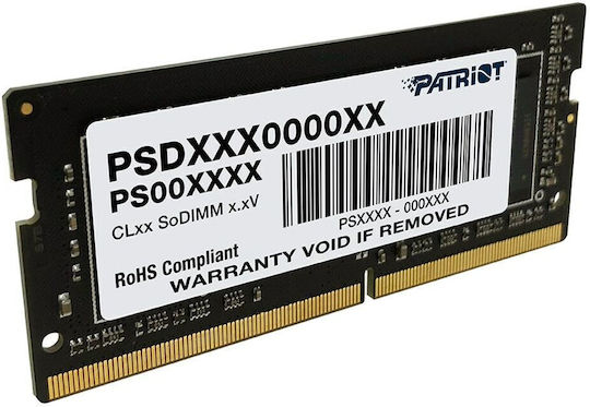 Patriot Signature Line DDR4 with Module 1x8GB and Speed 2666 for Laptop