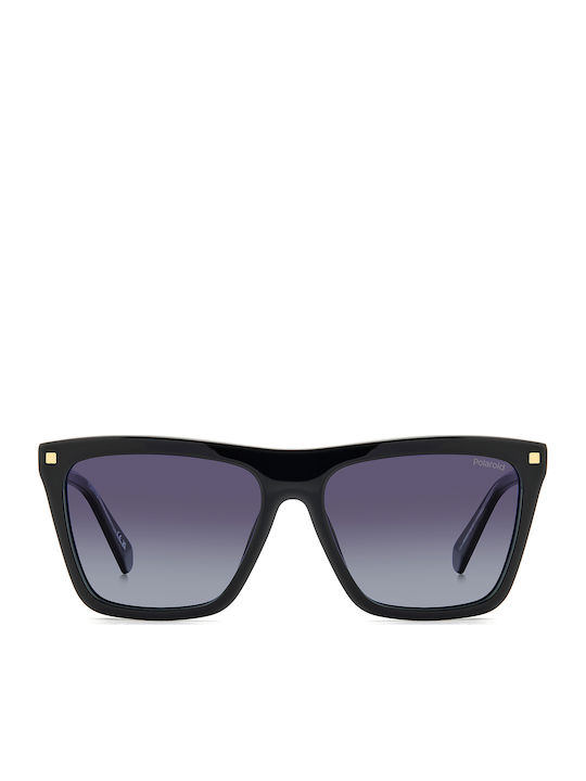 Polaroid Women's Sunglasses with Black Plastic Frame and Gray Gradient Lens PLD4164/S/X 807/WJ