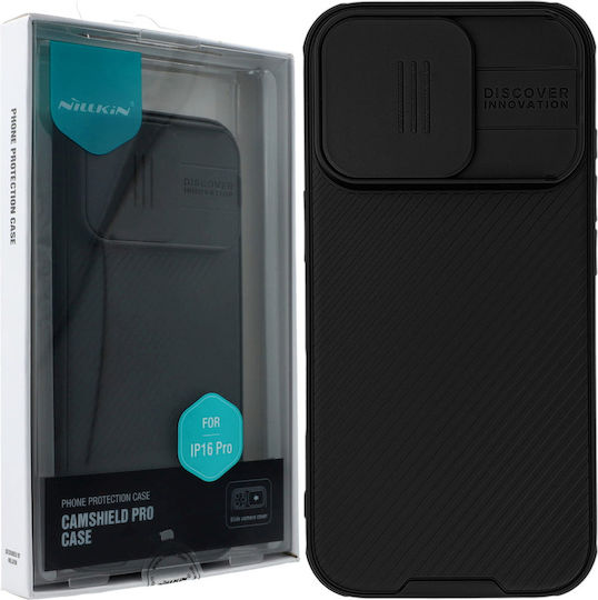 Nillkin Camshield Pro Umschlag Rückseite Gehärtetes Glas 1mm Schwarz (iPhone 17 Pro / iPhone 16 Pro)