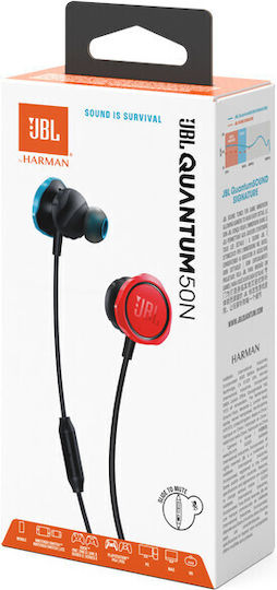 JBL Quantum 50N Im Ohr Gaming-Headset mit Verbindung 3,5mm Blue / Red