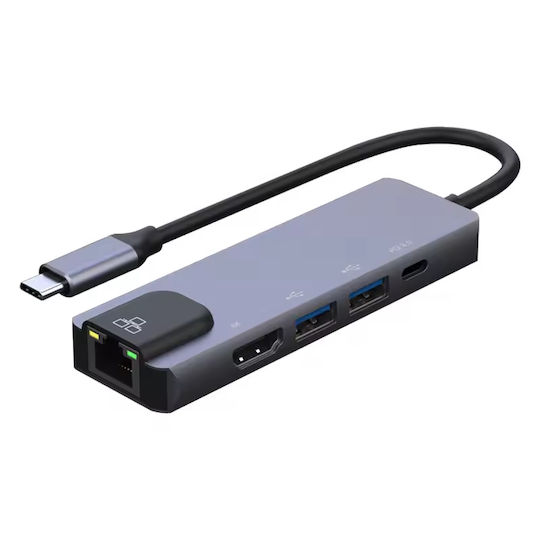 ATC OT-UC920 USB-C Docking Station mit HDMI 4K PD Ethernet Gray