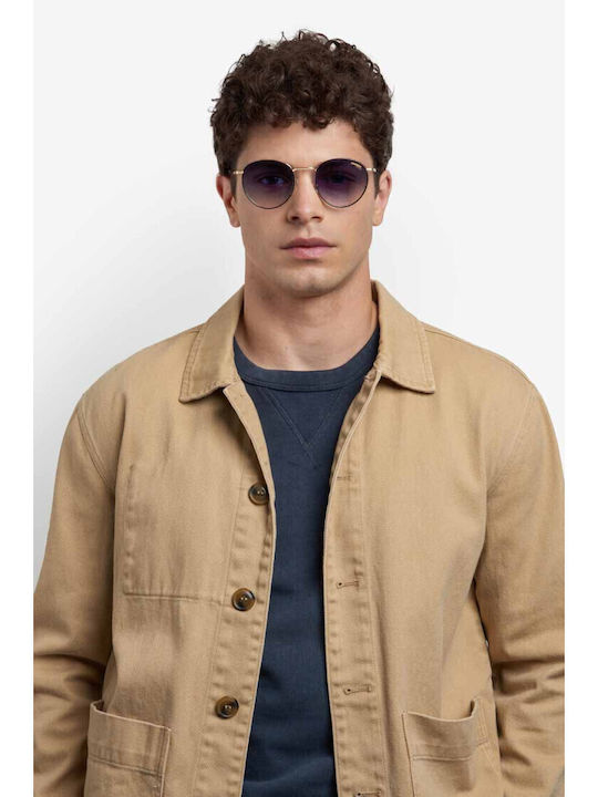 Carrera Unisex Sunglasses with Gold Metallic Frame and Grey Gradient Lenses 339/S RHL/08
