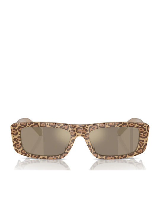 Emporio Armani Women's Sunglasses with Beige Plastic Frame and Brown Mirror Lens EA4229U 61195A