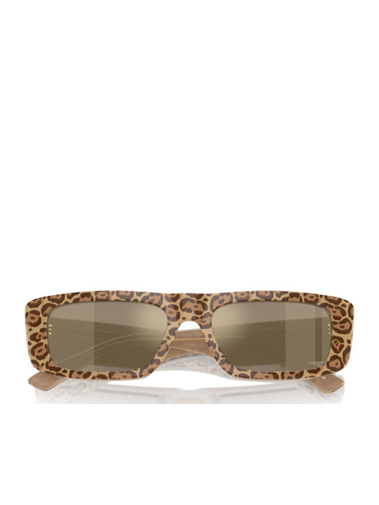 Emporio Armani Women's Sunglasses with Beige Plastic Frame and Brown Mirror Lens EA4229U 61195A