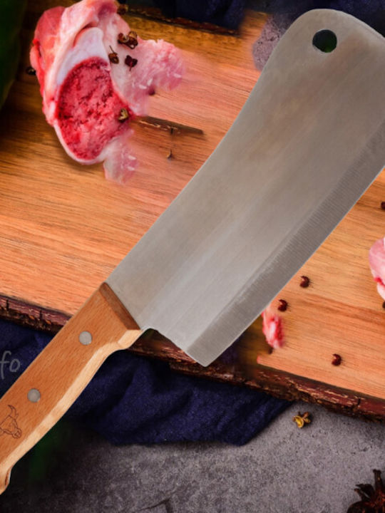 Edelstahl Küchenlöffel Mit Holzgriff 32 Cm