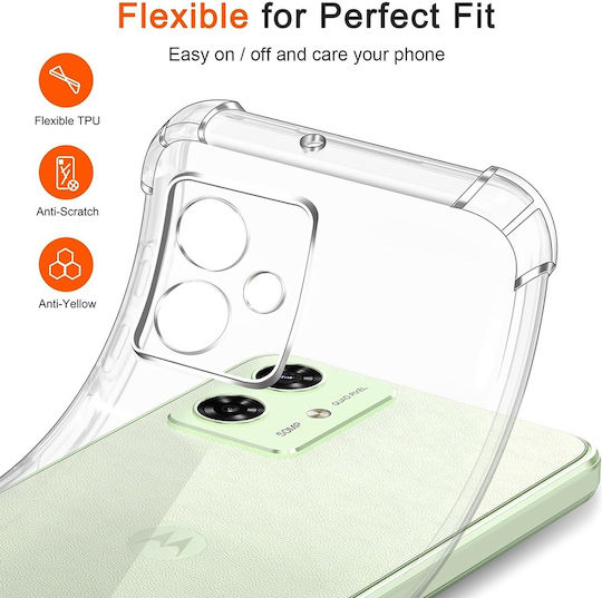 Techsuit Shockproof Clear Back Cover Silicone Transparent (Motorola Moto G55)