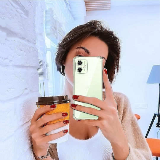 Techsuit Shockproof Clear Back Cover Silicone Transparent (Motorola Moto G55)