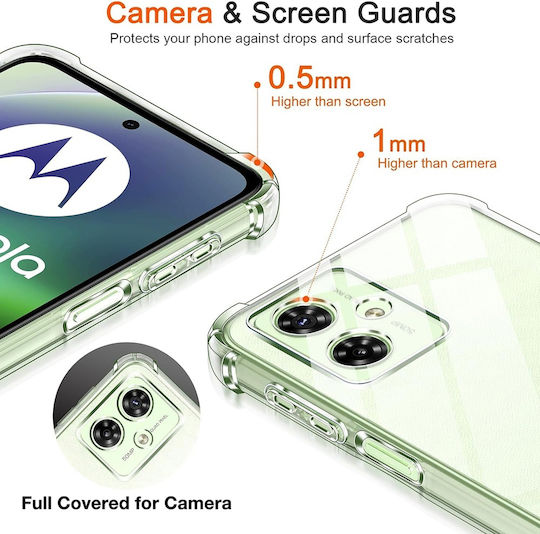 Techsuit Shockproof Clear Back Cover Silicone Transparent (Motorola Moto G55)
