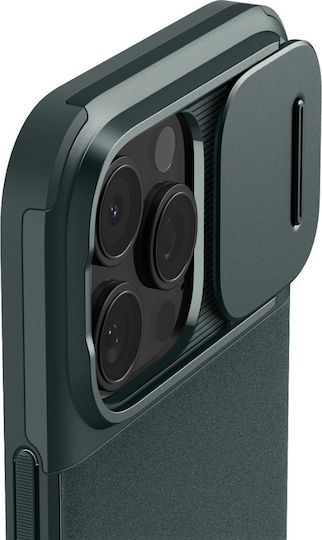 Spigen Optik Armor MagFit Umschlag Rückseite Silikon 2mm Abyss Green (iPhone 17 Pro Max / iPhone 17 Pro / iPhone 16 Pro Max)