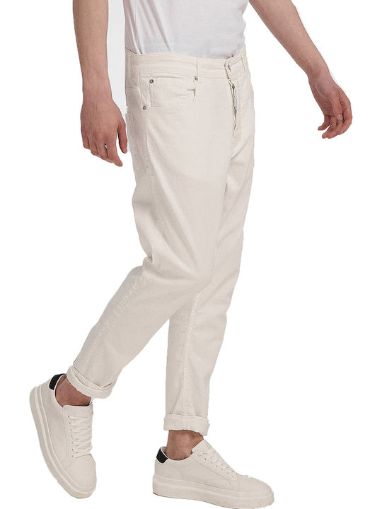 Pantaloni Jeans pentru Bărbați Alb