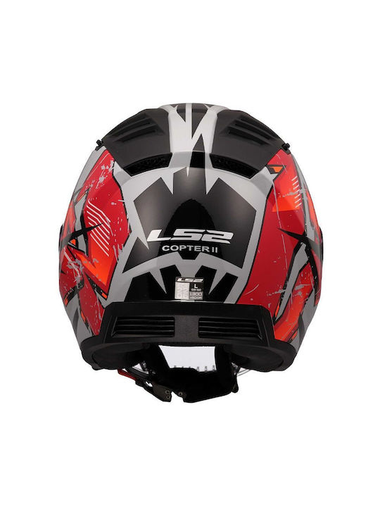 LS2 Copter II OF600 Kanji Светлосив Каска За Мотор Джет ECE 22.06 1200гр с Sunvisor
