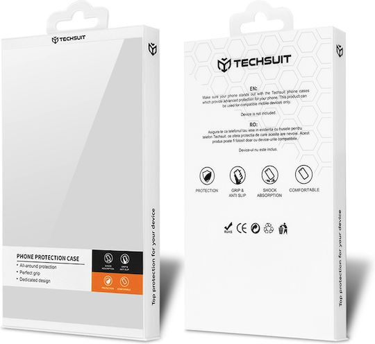 Techsuit Carbonite Fibershell Задна корица Силикон Син (Nothing Phone 1)