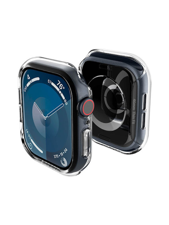 Spigen Thin Fit Plastic Case in Transparent color for Apple Watch Series 10 46mm