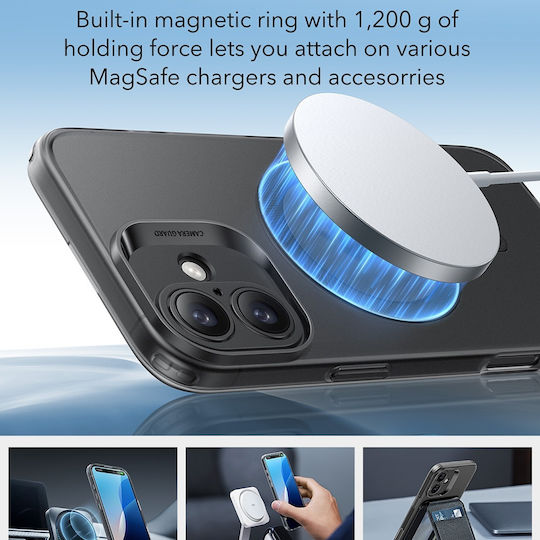 ESR Zero Halolock Back Cover Silicone / Plastic 2mm Black (iPhone 16 Plus)