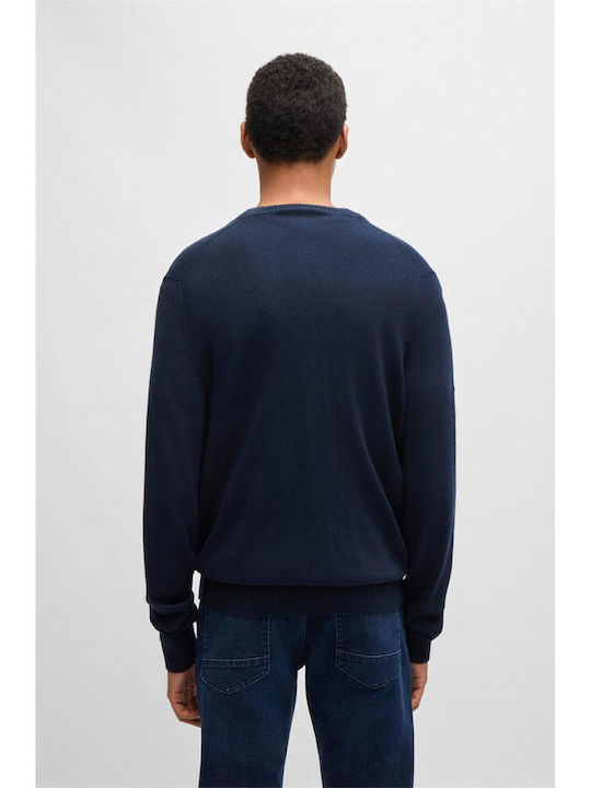 Avac Men's Knitted Cardigan with Buttons Blue