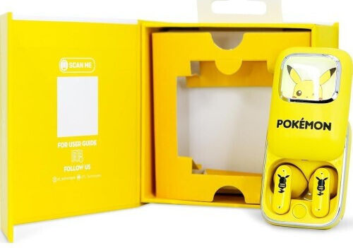 OTL Pokemon Pikachu Slide In-ear Bluetooth Handsfree Căști cu Carcasă de Încărcare Galben